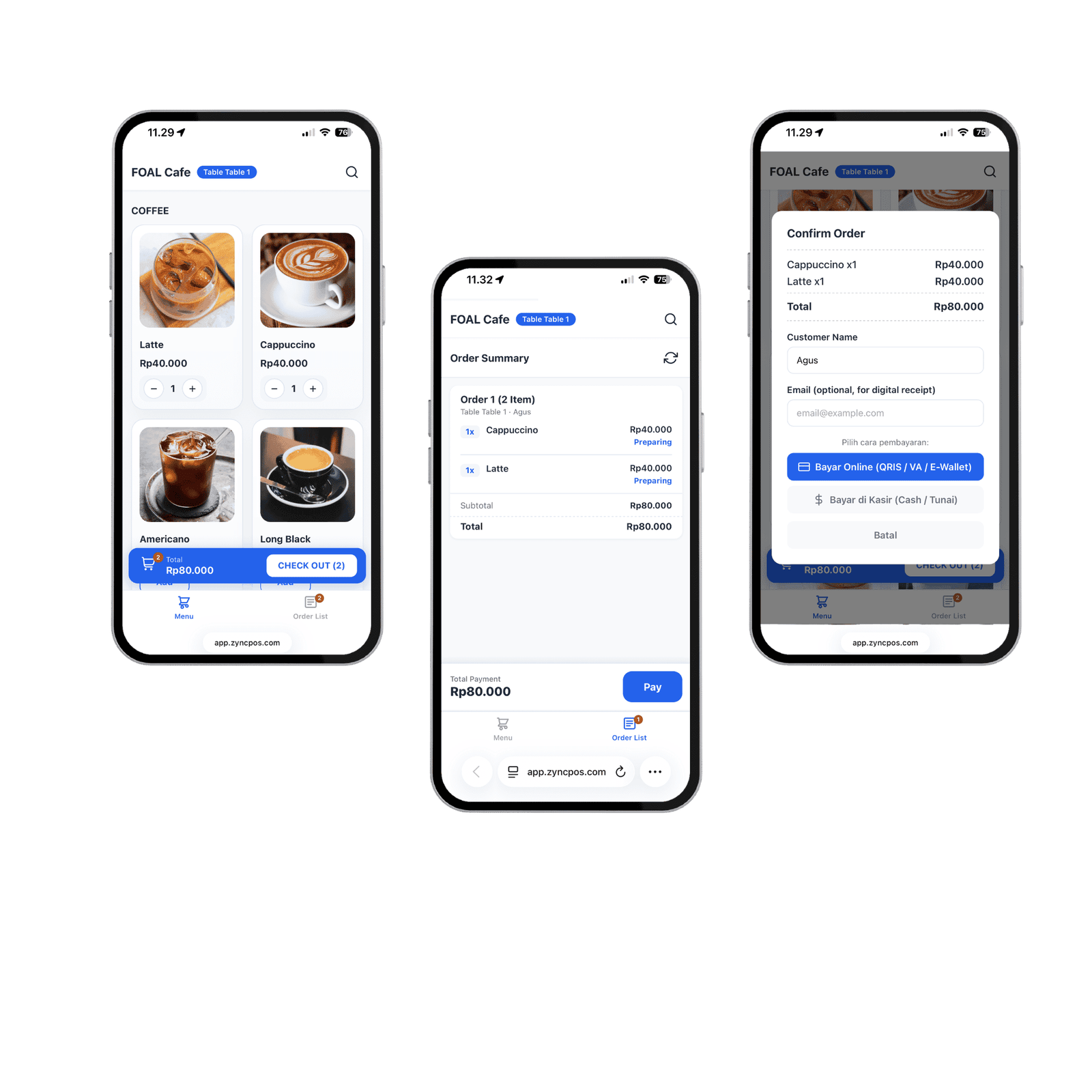 ZyncPOS QR Code Ordering